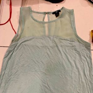 H&M mint green sheer tank (sheer on top)